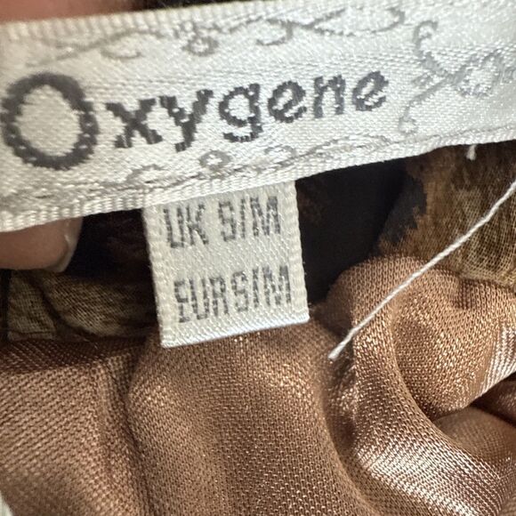 Oxygene Maxi Skirt Women S M Leopard Animal Print Pleated Elastic Waist Flowy - Picture 7 of 7